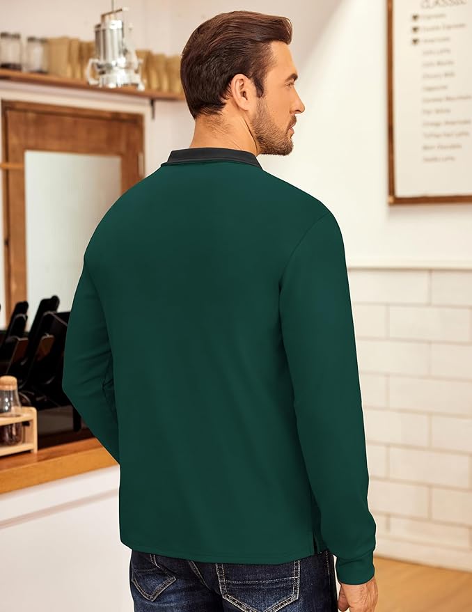 COOFANDY Men's Fleece Quarter Zip Pullover Long Sleeve Mock Neck Sweatshirt