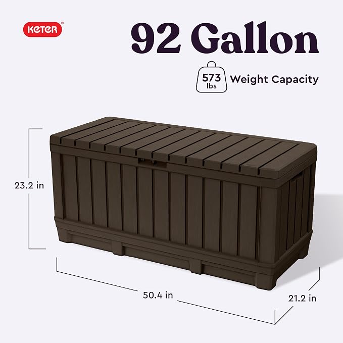 Keter Kentwood 92 Gal Outdoor Storage Box - Image 2