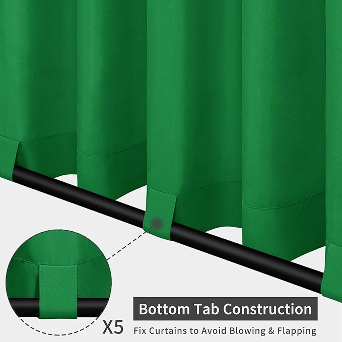 Easy-Going Outdoor Patio Curtains 2 Panels, 110x108 inch, Porch and Pergola - Image 3