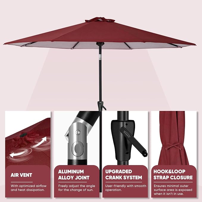 Tempera Patio Market Outdoor Table Umbrella - Image 3