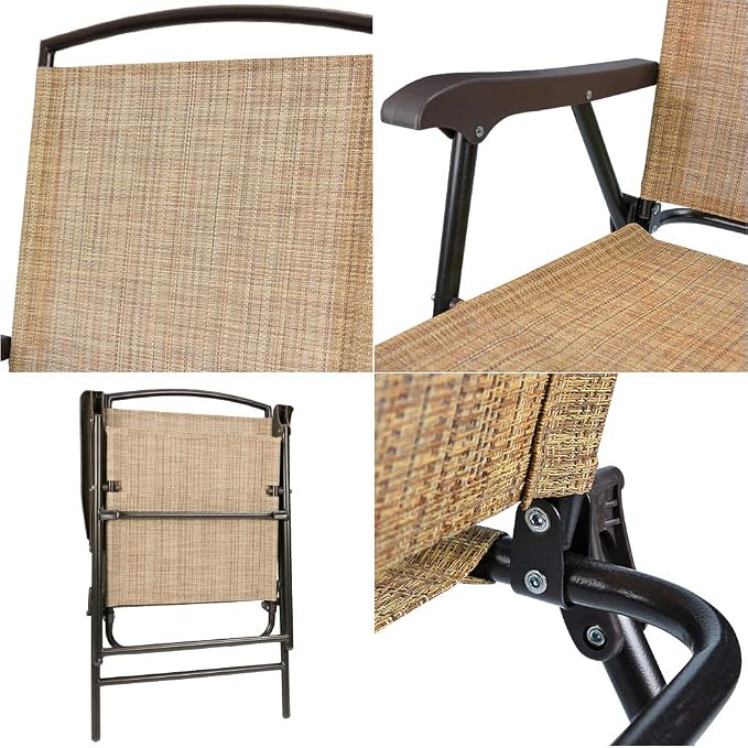 Devoko Patio Folding Chair Deck Sling Chair | Camping Garden Pool Beach Using - Image 5