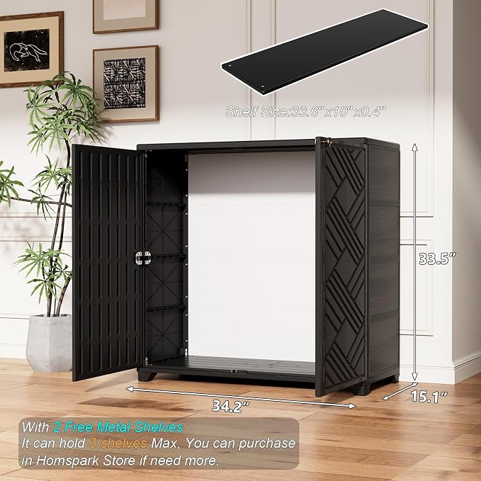 HOMSPARK Indoor/Outdoor Storage Cabinet - Image 3
