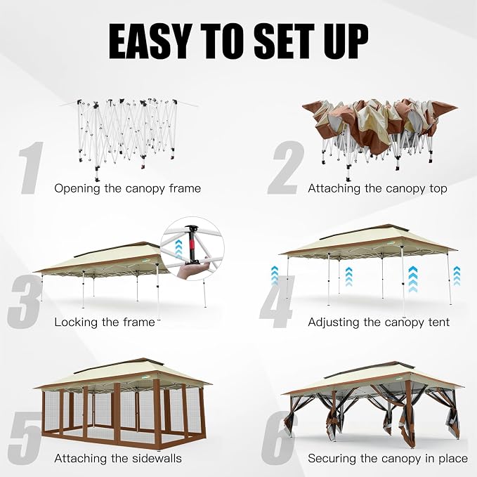 COBIZI 12x20 Pop Up Canopy Tent - Image 5