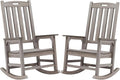 Outdoor Rocking Chair Set of 2, Oversized Porch Rocker | Weather Resistant by PsilvamGardenFurniture