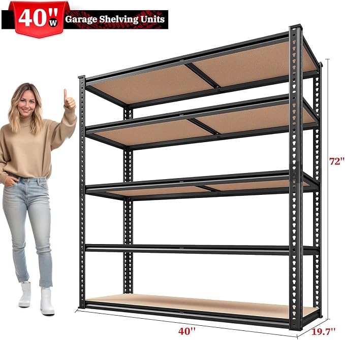 REIBII 40" W Storage Shelves Load 2500Lbs - Image 3