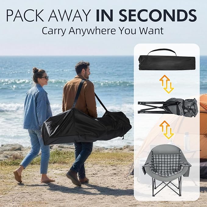 Oversized Camping Chair for Adults 2 Pack - Image 7