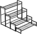 4-Tier Stair Style Metal Plant Stand, Large Stackable Rack | 4-tier stair style by Garden4you