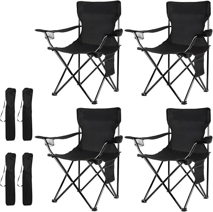 Damei century 4Pack Folding Camping Chairs, Portable by Dameicentury