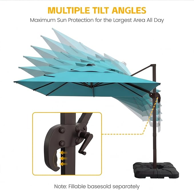 10x10 FT Patio Cantilever Umbrella - Image 4