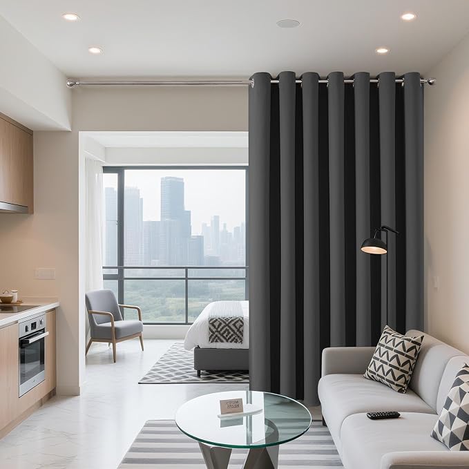 Joydeco Blackout Patio Sliding Door Curtains, Privacy Room Divider Curtains | - Image 2