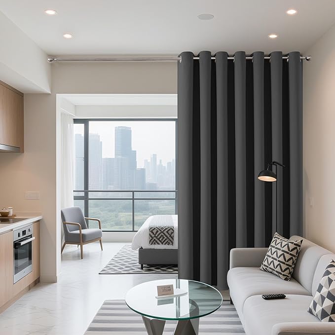 Joydeco Blackout Patio Sliding Door Curtains, Privacy Room Divider Curtains | - Image 2