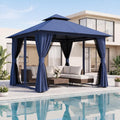10'x10' Outdoor Gazebo, Heavy Duty Metal Frame Patio Canopy by LAUSAINTHOME