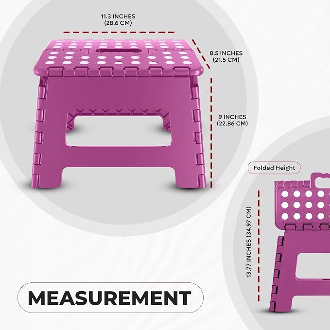 Utopia Home Folding Step Stool 9 Inch, built-in handle, and 300 lbs support - Image 5
