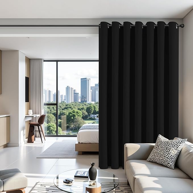 Joydeco Blackout Patio Sliding Door Curtains, Privacy Room Divider Curtains | - Image 3