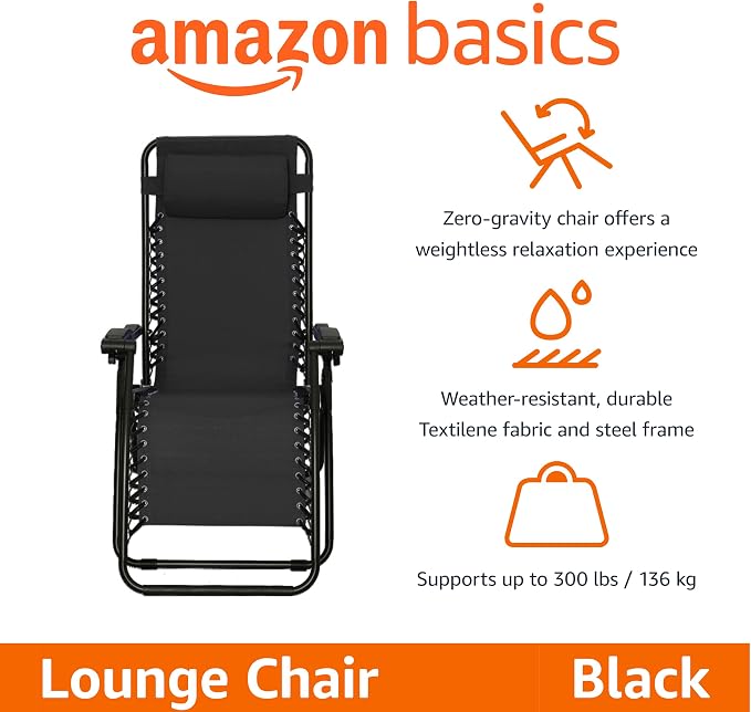 Amazon Basics Zero Gravity Lounge Chair - Image 4