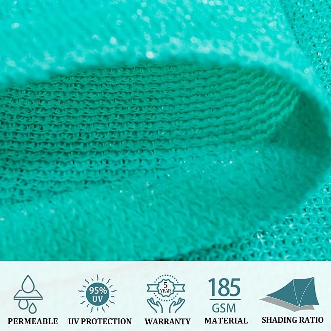 Shade&Beyond 15'x24' Sun Shade Sail Canopy Rectangle, UV Block Breathable - Image 3
