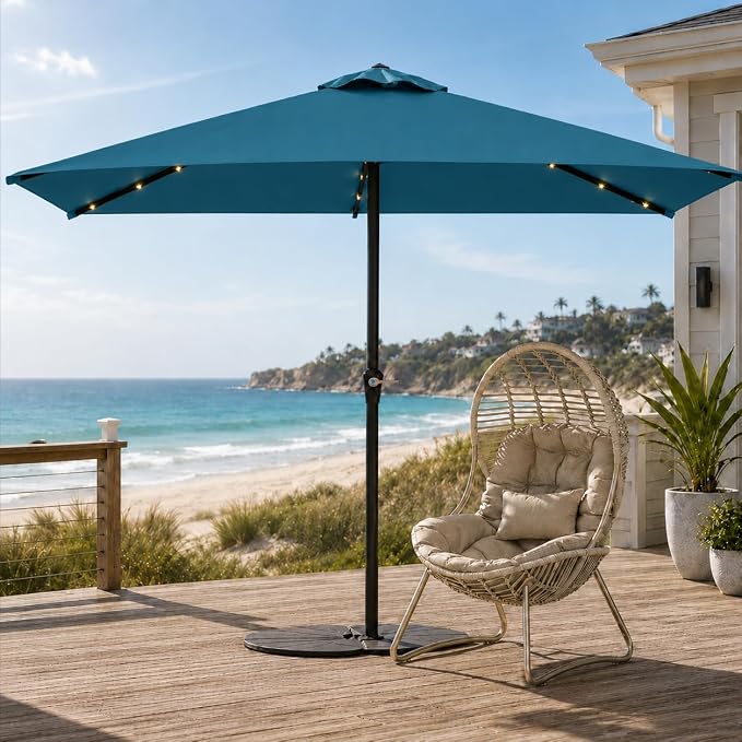 6.5 x 10ft Rectangular Patio Umbrella - Image 2