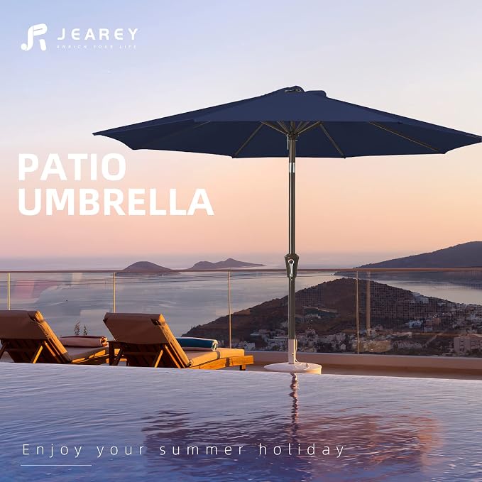 JEAREY 10 ft Outdoor Patio Umbrella w/Tilt and Crank - Image 7