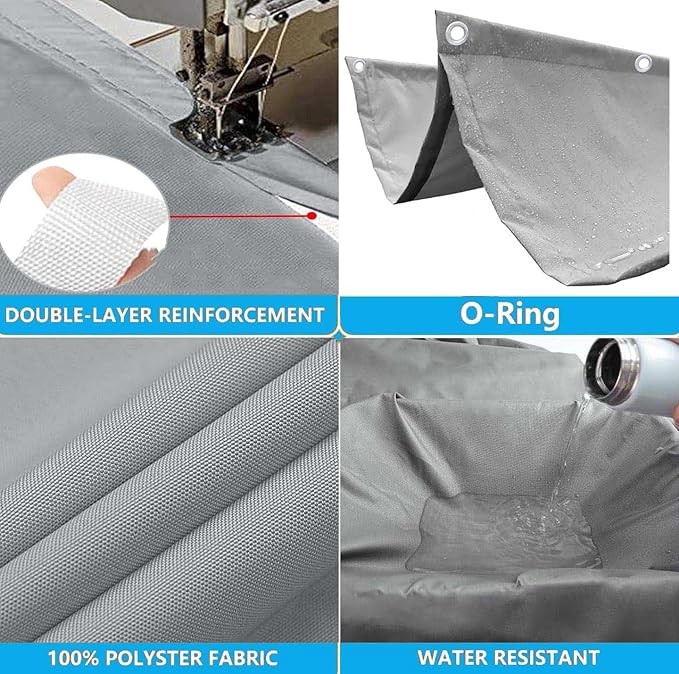 Sun Shade Sail Retractable Wave Waterproof 5' x 9' Shade Cloth Waterproof - Image 3