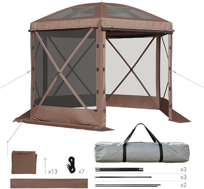 Aoxun 10x10ft Pop Up Canopy Tent, Screen Tent - Image 6