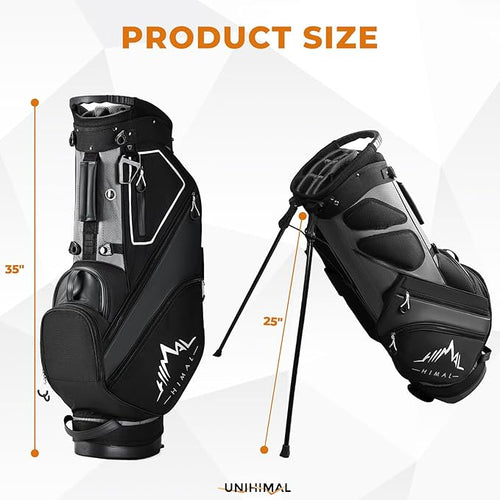 14 Way Dividers Golf Stand Bag Lightweight, Golf Bag for Men Women with Multiple Pockets, Dual Strap and Rain Cover Hood