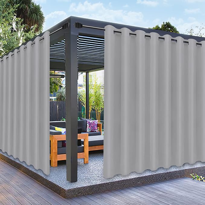 PureFit Outdoor Curtains for Patio Waterproof Weatherproof Outside Curtains | by PureFit