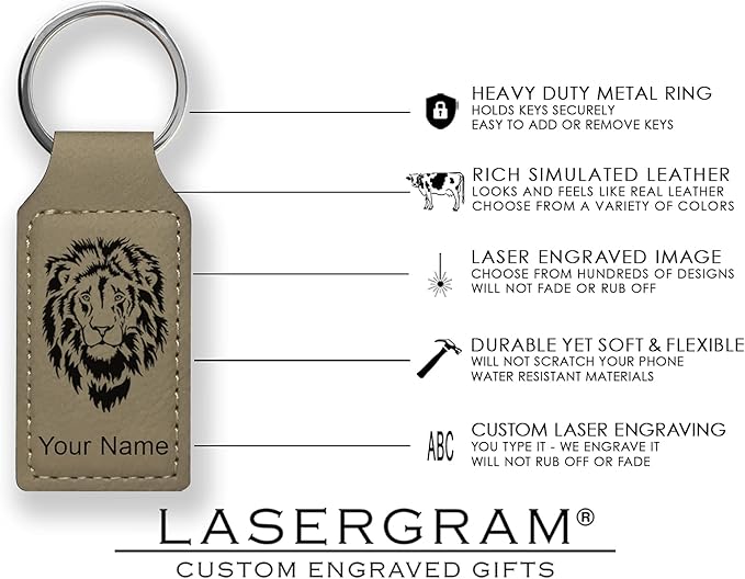 LaserGram Rectangle Keychain, Golfer Golfing, Personalized Engraving Included
