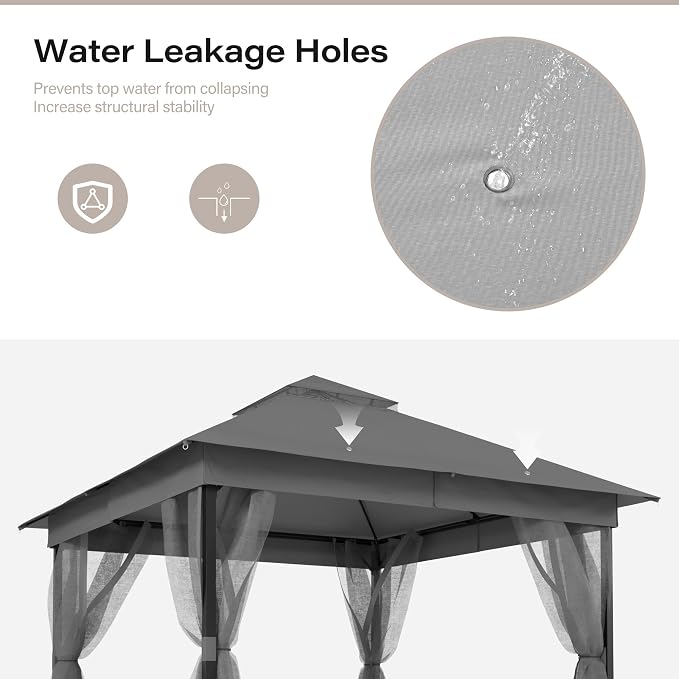 10' X 10' Waterproof Patio Gazebo - Image 5