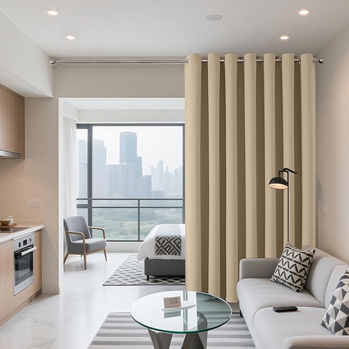 Joydeco Blackout Patio Sliding Door Curtains, Privacy Room Divider Curtains | - Image 2