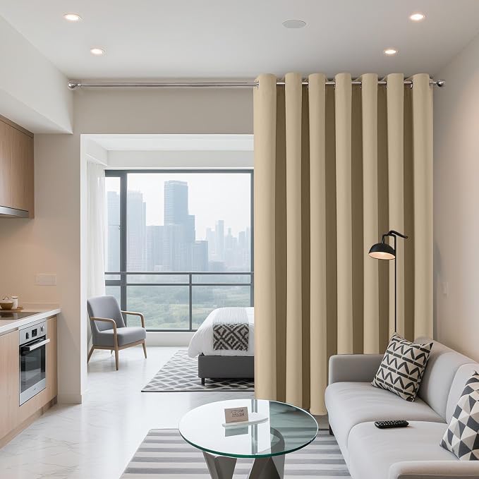 Joydeco Blackout Patio Sliding Door Curtains, Privacy Room Divider Curtains | - Image 2