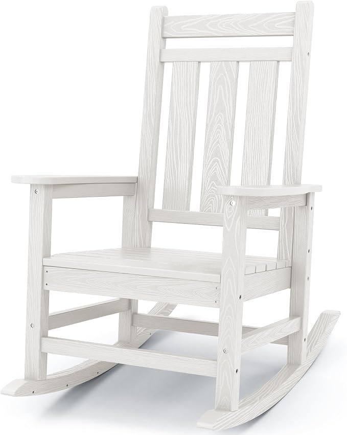 Oversized Outdoor Rocking Chair, HDPE Patio Rockers by KINGYES