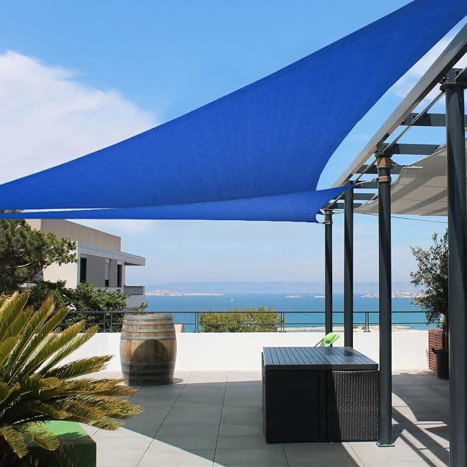 Tronssien Triangle 12'x12'x12' Sun Shade Sail, 95% UV Blockage Canopy Awning by Tronssien