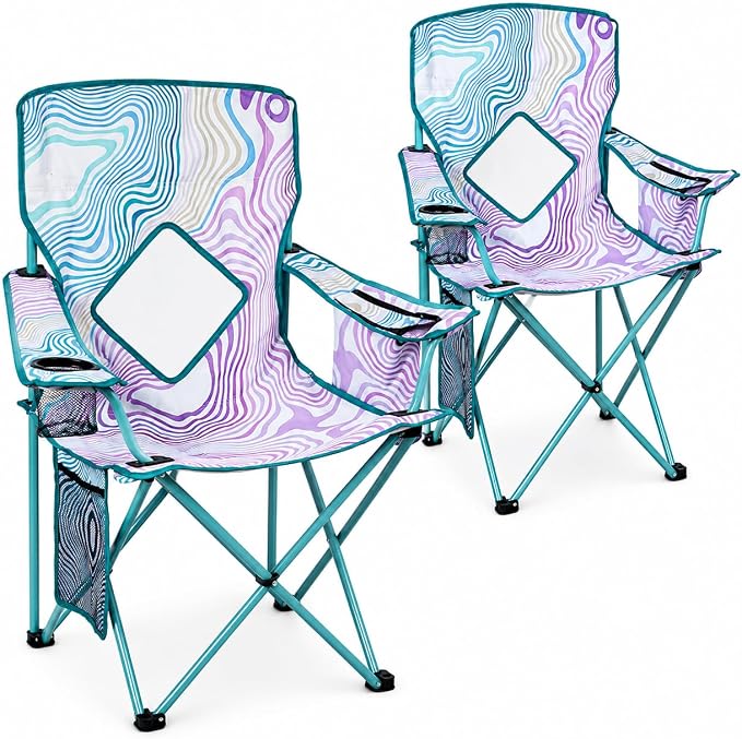 Nazhura 2 Pack Outdoor Camping Chairs Folding/Foldable/Portable by NazhuraGoodCompanionAtHome