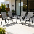 Majnesvon Outdoor Patio Chairs Set of 4, Stackable Patio Chairs, Front Porch by Majnesvon