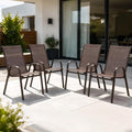 Majnesvon Outdoor Patio Chairs Set of 4, Stackable Patio Chairs, Front Porch by Majnesvon