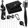 Liliful 12 Pcs Golf Accessories Kit, Include Golf Ball Bag with Hook Towel Tees Magnetic Ball Marker Divot Tool Cleaner Brush for Women Man Gifts