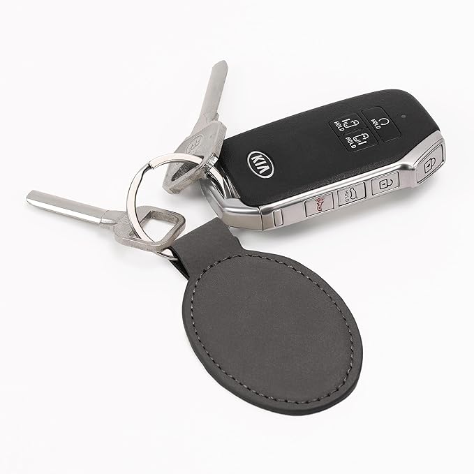 LaserGram Oval Keychain, Golf Ball, Personalized Engraving Included (Gray)