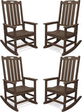 THOEOE Outdoor Rocking Chairs Set of 4, Oversized Patio Rocking Chair | HDPE by THOEOE