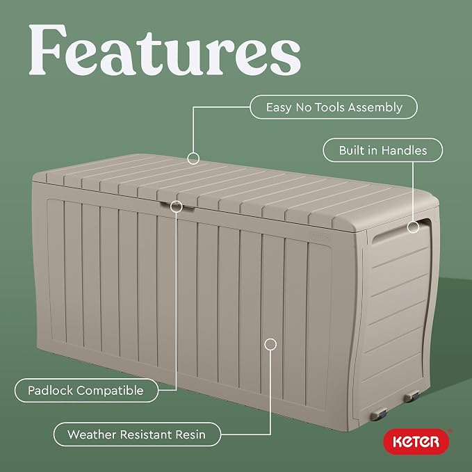Keter Marvel 71 Gal Outdoor Storage Box - Image 4