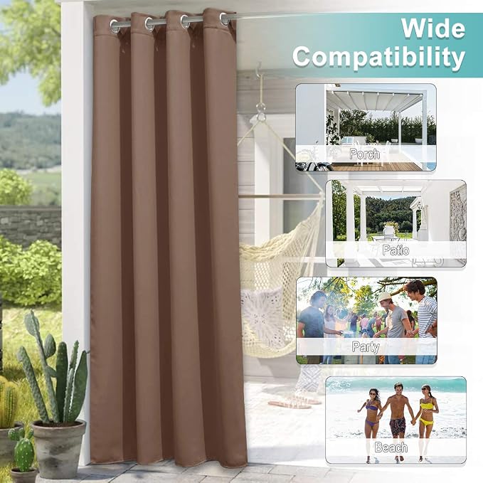 NICETOWN 2 Panels Outdoor Curtains - Image 6