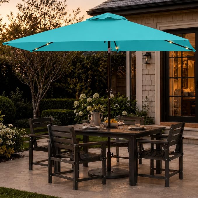 6.5 x 10ft Rectangular Patio Umbrella by PatioKingdom