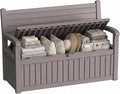 80 Gallon Outdoor Storage Bench, Waterproof Resin Deck Box by GYMHILL