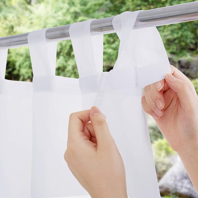 NICETOWN 2 Panels White Sheer Outdoor Curtains by NICETOWN