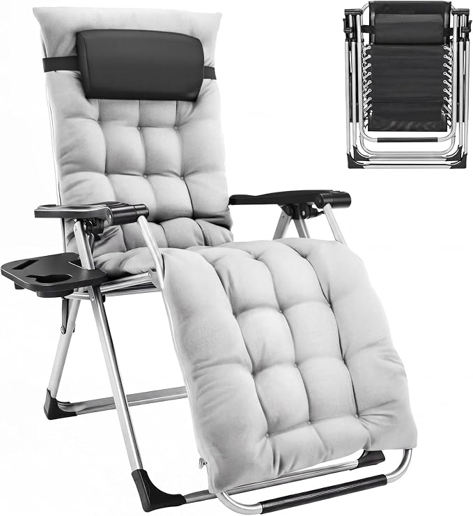 Premium Outdoor Chaise Lounge Chairs, Oversized Zero Gravity Chair, Lawn Chair by ALPEN