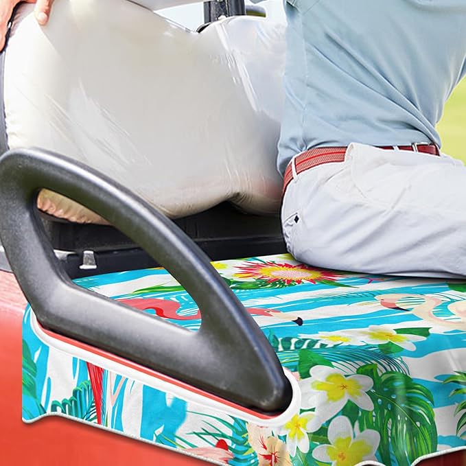 Golf Cart Seat Covers, Golf Cart Seat Towel Blanket, Suitable Yamaha, EZGO, Club Cars, Icon and More 2-Seats Cart, 100% Microfiber, Essential Golf Cart Accessories, 51'' x 31''