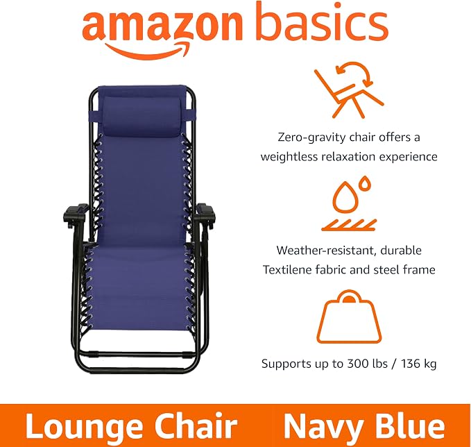 Amazon Basics Zero Gravity Lounge Chair - Image 4