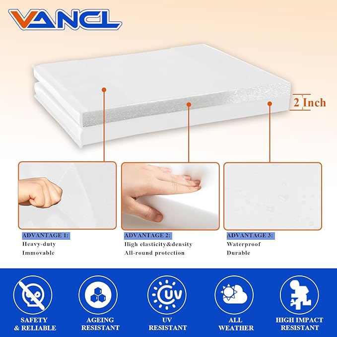 Gym Padding Wall Mount Protection Pad Wall Mats for Gym Padding 2" Thick Foam Gym Pads for Safety Wall Padding, Waterproof Durable Wall Padding for Kids Colorful Wall Pad