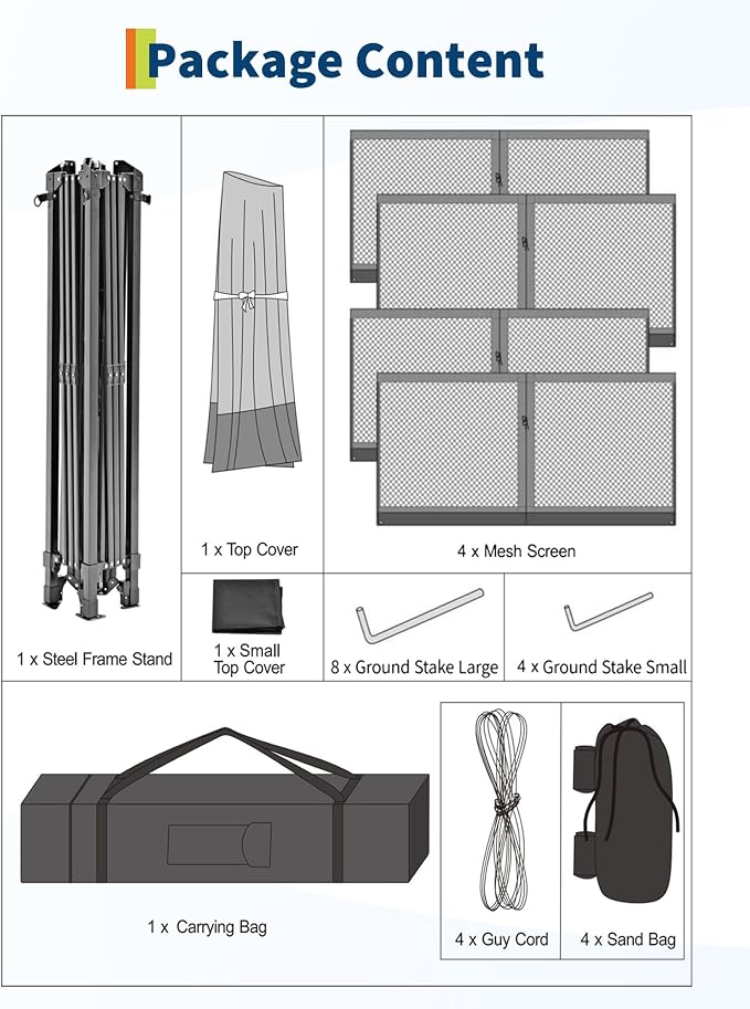 Garvee 12x12FT Pop Up Gazebo - Image 9