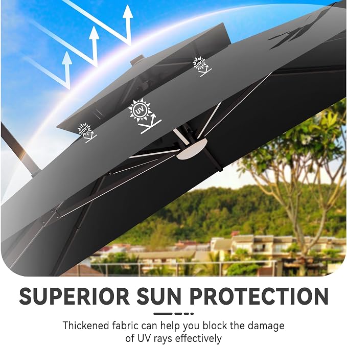 10x13 FT Outdoor Cantilever Patio Umbrella - Image 7
