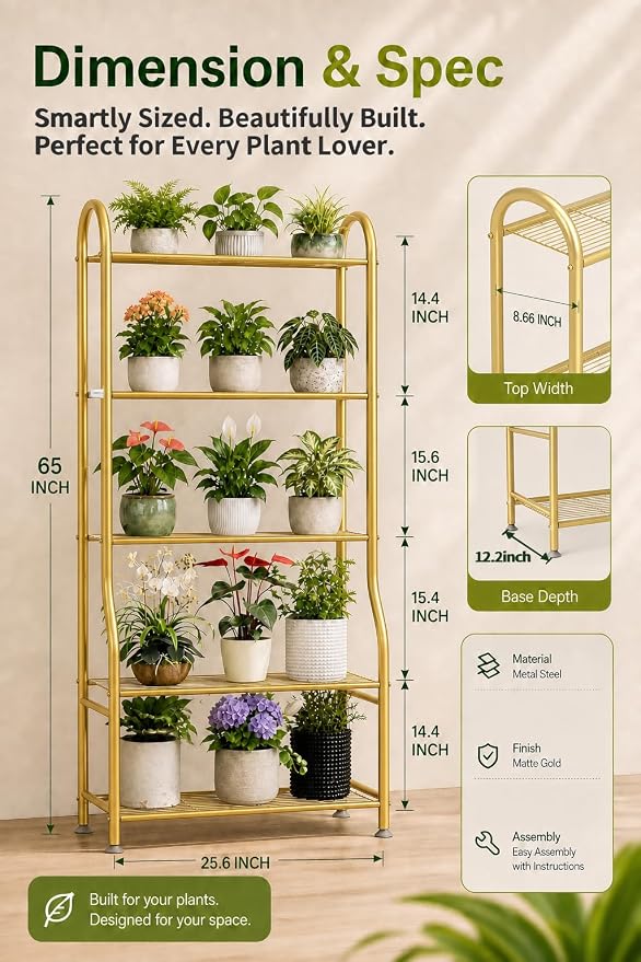 5-Tier Metal Plant Stand - Image 2